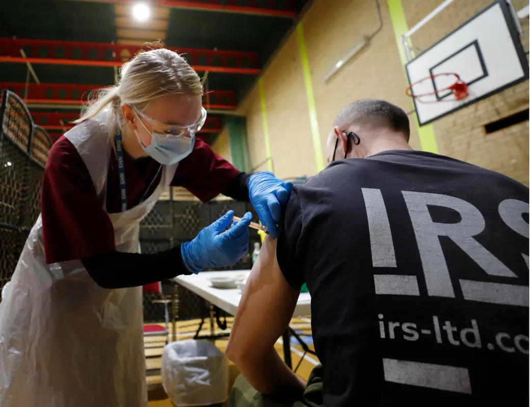 Patient receiving a vaccination