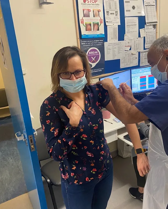 Patient receiving a vaccination